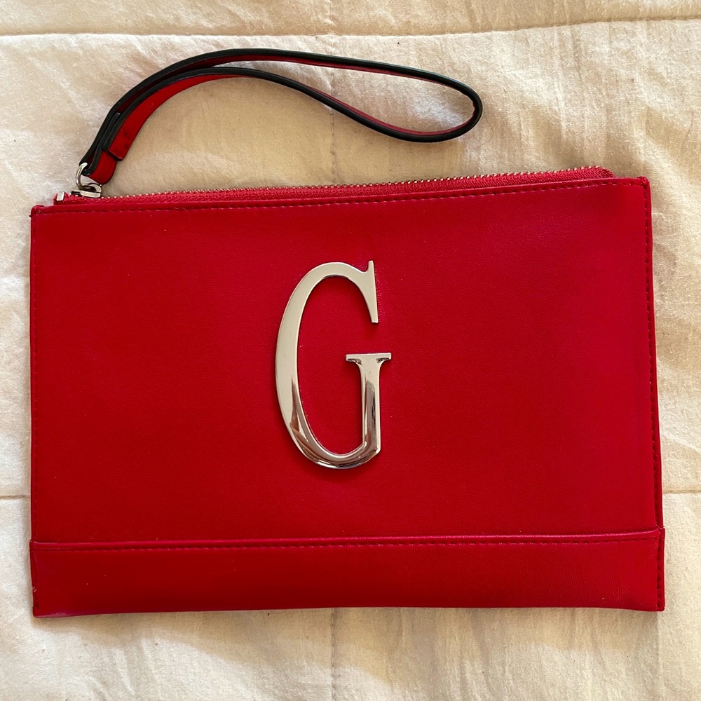 Guess red wallet